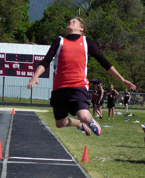 Jake Holthaus set a personal best in the triple jump but came up just inches short of qualifying for state.