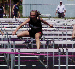 Tabitha Sonnen took second in the 100 hurdles.