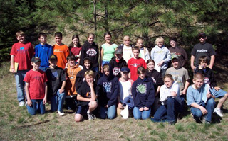 Prairie 6th graders at the Conservation Field Day.
