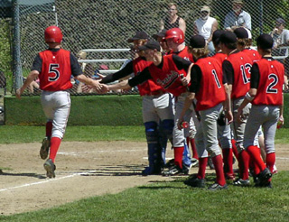 Phil Henry homered in the Friday game against Genesee.
