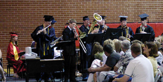Senior members of the band played a jazz number.