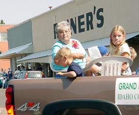 Grand Marshal Lenore Hill during the parade.