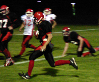 Branden Johnson scores a 2-point conversion.