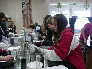 8th grade students discover the effects of salt on temperature.
