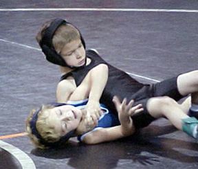 It appears Devin Ross is about to pin his opponent.