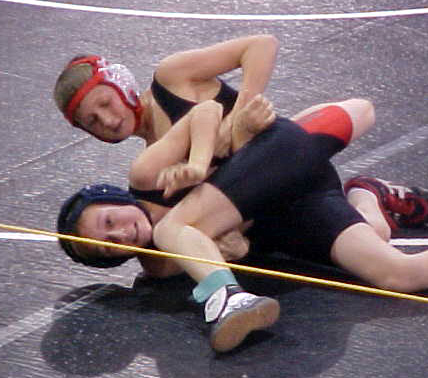 Tayler Heitman on his way to earning a gold medal.