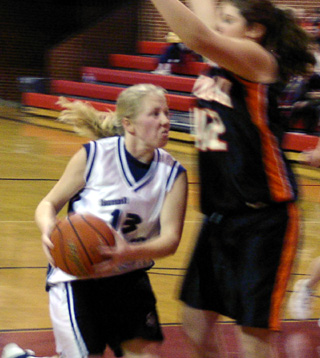 Cori Wemhoff goes for a layup.