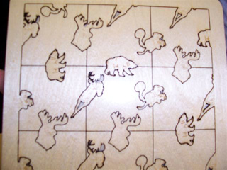 A laser-etched puzzle.