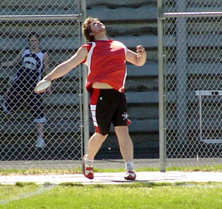 J.D. Riener took second in the discus.