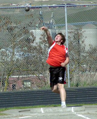 J.D. Riener had a mark of 50'0 to take third in the shot put.