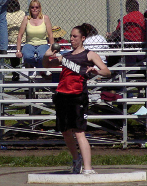Kaylee Uhlenkott took second in the shot put.