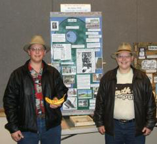 Nolan and Kevin Dillard with their project.