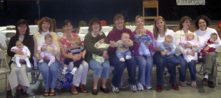 All the moms and babies at the Summit celebration.