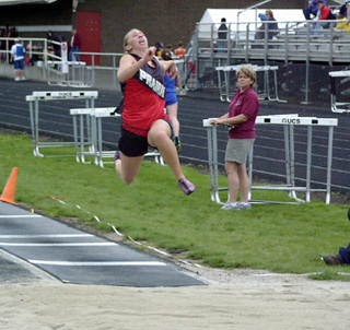 Tabitha Sonnen in the triple jump, which she won.