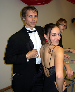 James Bond (Vit Spanhel) and his Bond Girl (Sienna Benton) at the jr-sr banquet.