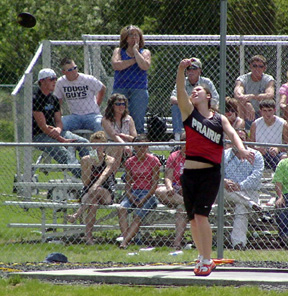 Kaylee Uhlenkott had a personal best in the discus to take second. The day before she broke the meet record in winning the shot put.