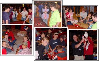 A collage of photos from the Mars Rover competition in Moscow.