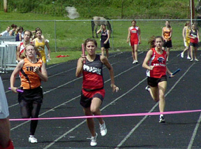 Nicole Nida anchored the 4x100 relay team which set a meet record.