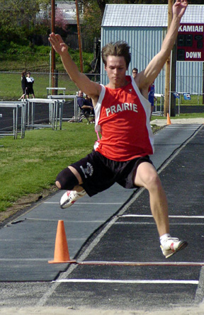 Vit Spanhel took 4th in the long jump to advance to state.