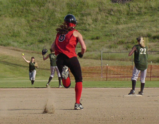 Tiffany Schaeffer had a leadoff double in the Friday game against Culdesac.