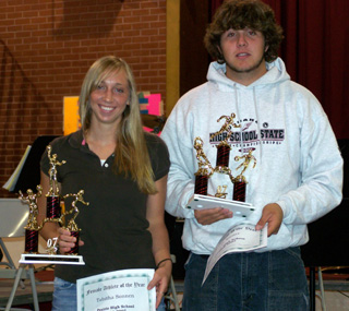 Athletes of the year at PHS were J.D. Riener and Tabitha Sonnen.