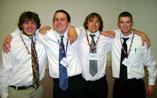 PHSs HOSA Bowl team from left are JD Riener, Teddy Stefan, Ryan Daly and Daniel Sigler). State HOSA Bowl champs!!