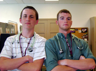 Teddy Stefan and Daniel Sigler, 2nd in EMT team event.