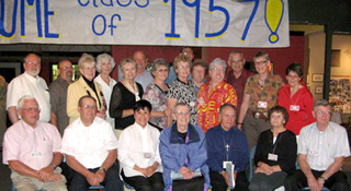 Those from the class of 1957 in attendance. For ID's see home page.