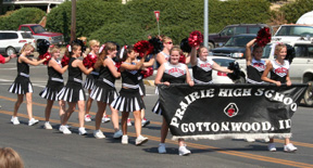 The PHS cheerleaders during the parade.