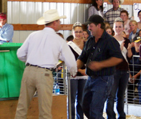 Don Schumacher receives the Distinguished Service Volunteer Award.