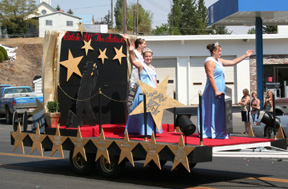 The Lewis County Fair royalty float took second among royalty entries.