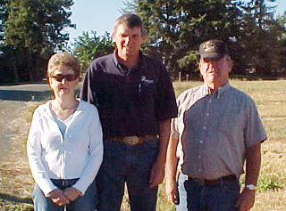 3of the 4 original Booster Club officers are shown. From left are Linda Arnzen, first treasurer; Ted Arnzen, first vice-president, and Dave Shears, Sr., first president. Not shown is Patsy Roberts, first secretary.
