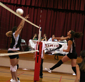 Tiffany Schaeffer scores a kill.