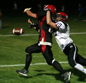 The ball gets knocked loose near the goal line from Branden Waller. An apparent touchdown turned into a turnover as the ball went into and out of the end zone for a touchback.