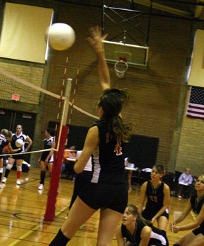 Sam Frei scores at kill in the Gar-Pal Tournament.