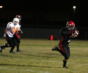 Branden Waller took a little swing past and headed upfield. He wound up going 67 yards for a touchdown.