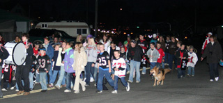 Elementary kids got to march in the parade.