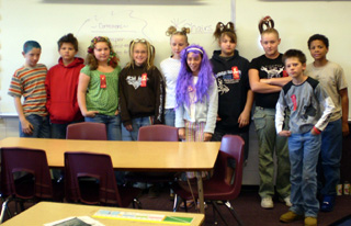 Crazy Hair Day. One of the dress-up days during Red Ribbon Week.