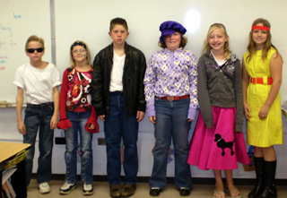 Blast from the past dress-up day.
