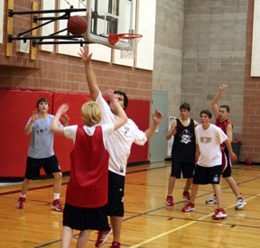 Action from the Prairie boys practice on Monday.