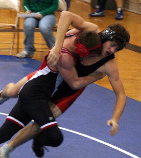 Mike Matson takes down his opponent.