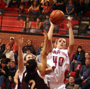 Kaylee Uhlenkott puts up a short jumper.