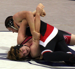 Chance Ratcliff has this opponent in trouble.