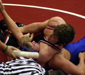 James Jackson is about to pin this opponent.