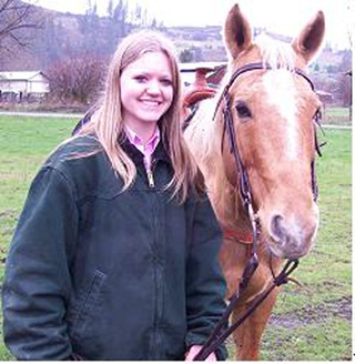 Taylor Wemhoff and her horse Eldon.