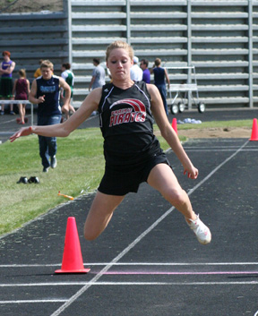 Katie Nuxoll had a personal best of 31'6 in the triple jump to take fifth at the Area Best Meet.