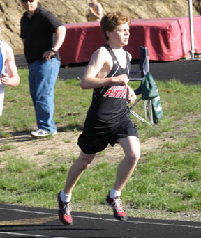 Brock Heath in the 3200 run where he placed third. He also qualified for state in the 1600.