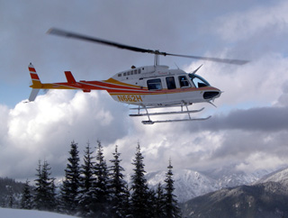 The Back Country Medics helicopter.
