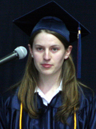 Anna Osborne gives the Salutatory address.
