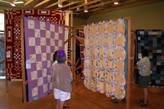 Some of the quilts on display at the Quilt Show.